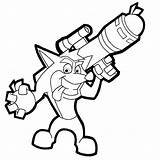 Crash Bandicoot sketch template
