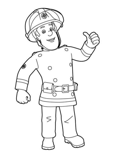 coloring pages sam  fireman cartoons page  printable coloring