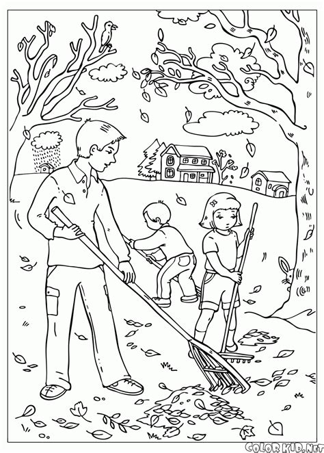 coloring pages seasons  introduce children