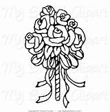 Bouquet Drawing Bridal Clipart Wedding Getdrawings sketch template