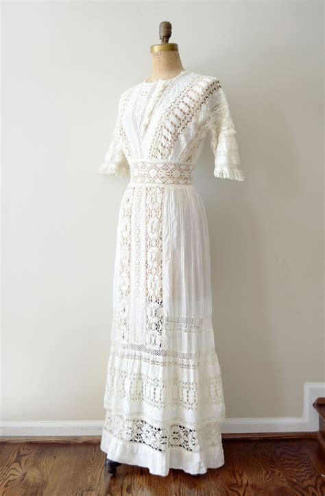 vintage 1900s edwardian ivory lace wedding tea dress vintage inspired pinterest wedding