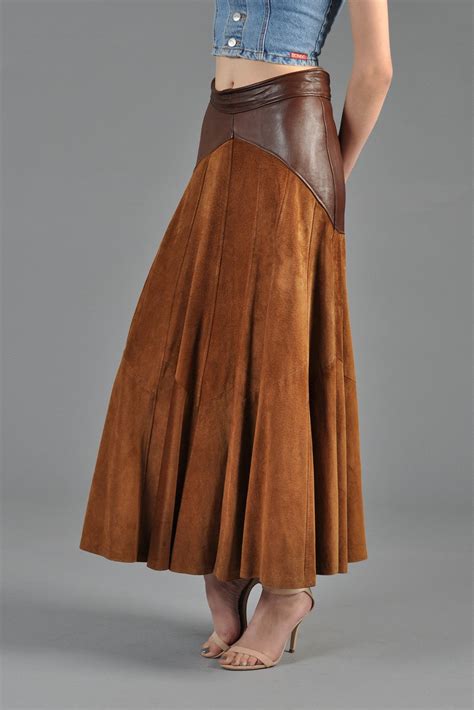 suede leather skirt redskirtz