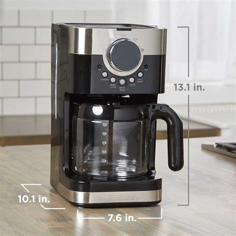 blackdecker select  size easy dial programmable coffee maker stainless steel  ebay