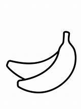 Bananen Kleurplaat Eten Vormen sketch template