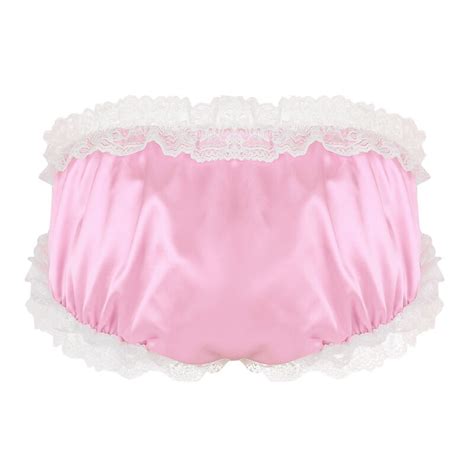 Men S Sissy Thongs Underwear Underpants Sexy Lace Satin Briefs Lingerie