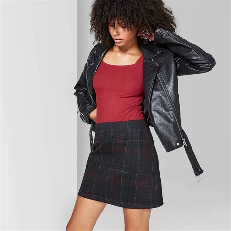 wild fable plaid seamed mini skirt shop the best affordable fall