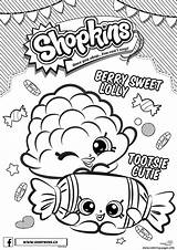 Shopkins Coloring Lolly Cutie Berry Tootsie Sweet Pages Printable sketch template