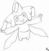 Jirachi Pages Coloring Pokemon Colouring sketch template