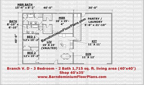 branch  wide  bedroom barndominium floor plan versions barndominium floor plans