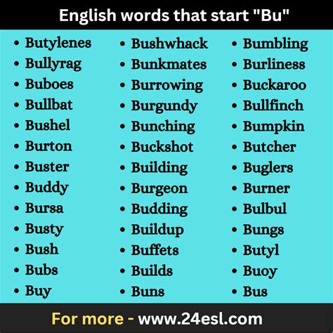 english words  start bu eslcom