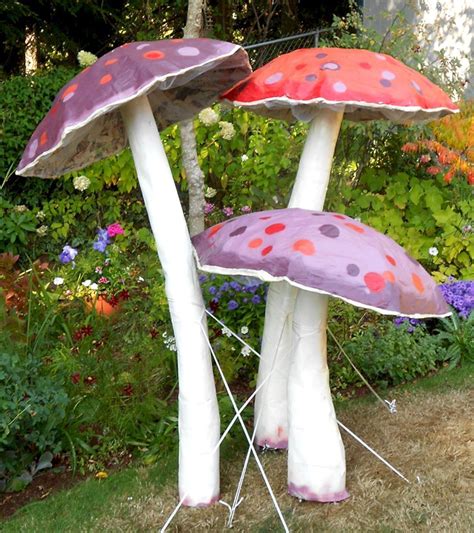 diy garden mushrooms design  increase  backyard  alice