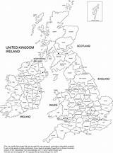 Map Printable Blank England Ireland Outline Counties Britain Kingdom United Maps Cities Scotland Royalty Great Kids Drawing Beautiful Coloring British sketch template