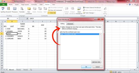 unshare  excel workbook  steps  pictures