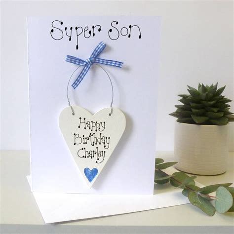 sons personalised birthday card personalized birthday cards
