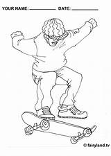 Coloring Skateboard Pages Printable Large sketch template