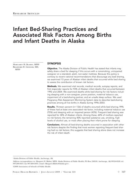 pdf infant bed sharing practices and associated risk factors among