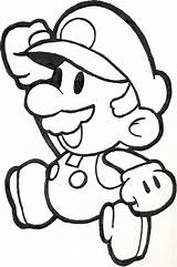 Mario Drawing Paper Line Clipart Getdrawings Lineart sketch template