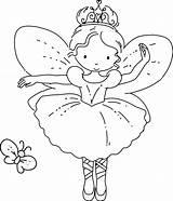Butterfly Coloring Princess Pages Getcolorings Colouring Ballerina Fairy sketch template