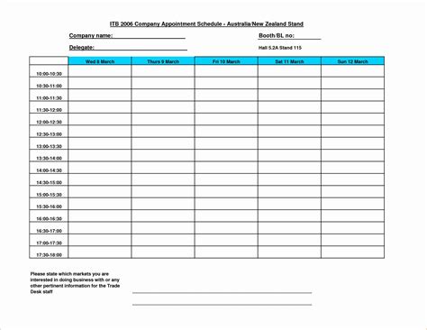 appointment schedule template lovely  scheduling calendar