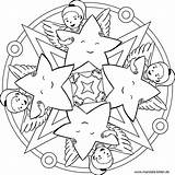 Weihnachtsmandala Mandala Engel Weihnachten Malvorlage Sternen Datei sketch template