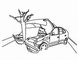 Coloring Pages Crashed Cars Tree Crash Car Drawing Colouring Accident Color Netart Getdrawings Printable Getcolorings sketch template