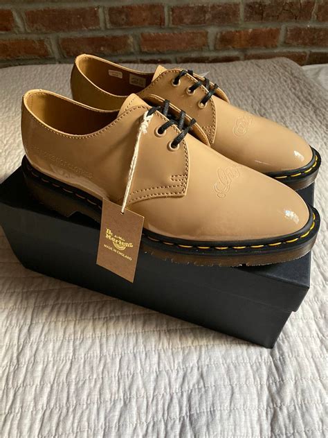 undercover dr martens  undercover  patent beige grailed