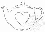 Teapot Template Coloring Card Mothers Pages Printable Mother Templates Print Cards Tea Patterns Applique Clipart Pattern Crafts Coloringhome Line Party sketch template