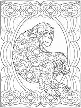 Trippy Dover Colouring Chimpanzee Psychedelic Google sketch template