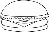 Burger Hamburger Clipart Clip Cheeseburger Burgers Coloring Drawing Line Paragraph Colorable Cheese Pages Transparent Colouring Template Cliparts Clipartpanda Clipartmag Use sketch template