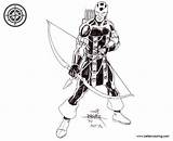 Hawkeye Coloring Pages Fanart Printable Adults Kids sketch template