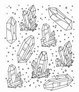 Crystal Coloring Pages Printable Kids sketch template