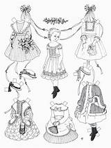 Paper Dolls Coloring Pages Doll Printable Victorian Kids Color Pioneer American Girls Colouring Vintage Bestcoloringpagesforkids Print Printables Girl Cut Adult sketch template
