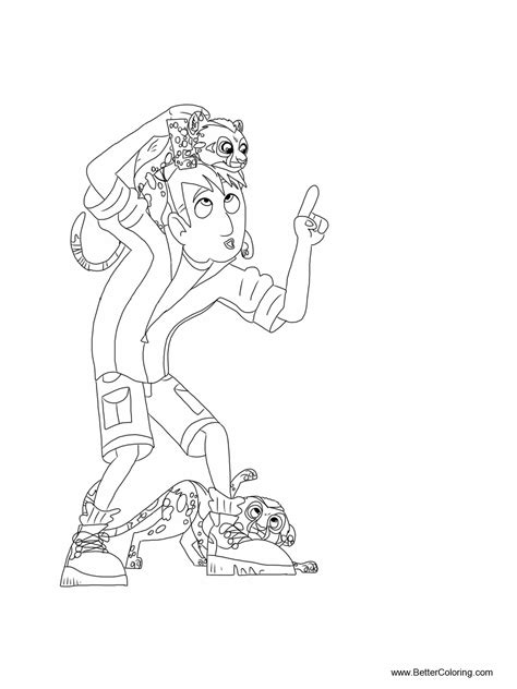 wild kratts coloring pages  cheetah  printable coloring pages