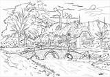 Landschaften Erwachsene Coloriage Paysages Snowy Coloriages Adults Scenario Malbuch Imprimer Adulti Noël Scenery Justcolor Adultes Natur Imbued Spirit Montagne sketch template