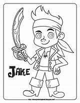 Coloring Jake Pirate Popular Neverland Pirates sketch template