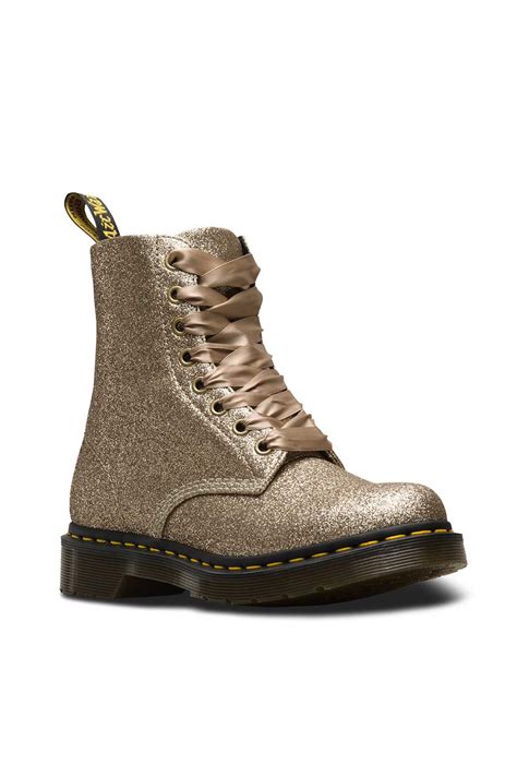dr martens pascal gltr gold  limited edition shock store
