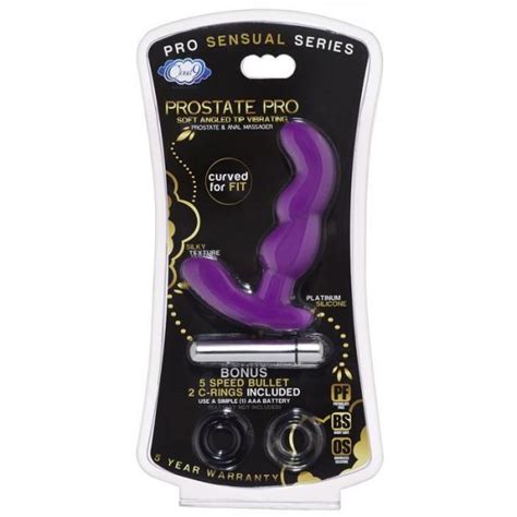 pro sensual soft angled tip prostate anal massager purple