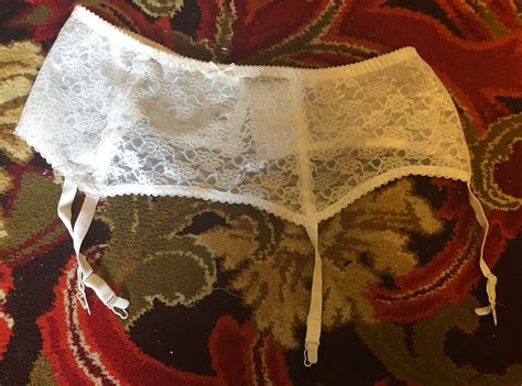 pretty form white lace garter belt sissy reenactment burlesque etsy