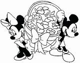 Coloring Pages Mickey Mouse Minnie Easter Disney Spring Printable Part Kids sketch template
