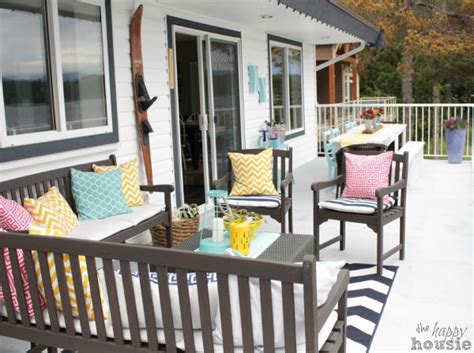 lake cottage style summer house tour deck the happy housie