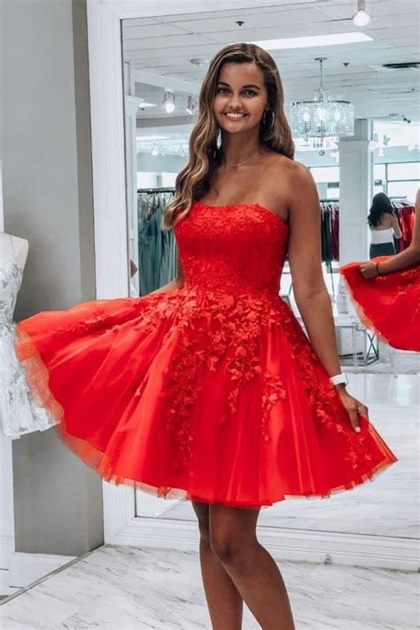 red short prom dress homecoming dress formal dress evening dress