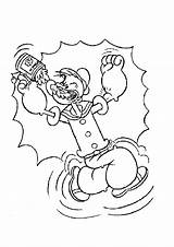 Popeye Coloring Pages Sailor Spinach Man Cartoon Eating Getdrawings Hellokids Print Color Online Drawing Comments sketch template