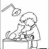 Coloring Color Pages Veterinary Vet sketch template