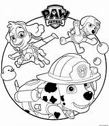 Coloring Marshall Skye Patrol Paw Rocky Pages Printable sketch template