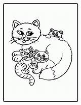 Coloring Pages Cat Cats Dogs Family Library Clipart sketch template