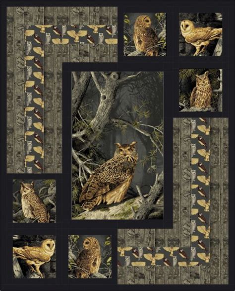 night owls quilt pattern ps  intermediate panel quilts owl