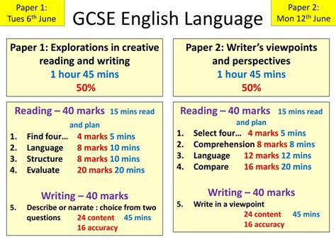 gcse english language paper  bookmarks escapades  teaching www