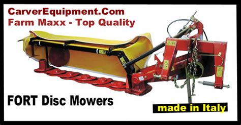 farm maxx fort disc mowers  carver equipment pto  point hitch ideal  pond  ditch