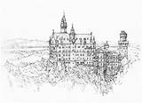 Drawing Sketch Castle Neuschwanstein Paintingvalley Drawings Sketches Ink sketch template