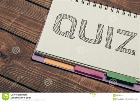 quiz stock photo image  layout word review card